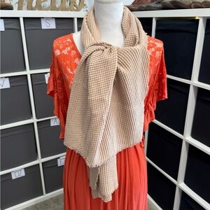 Vince Camuto Tan Beige Textured Scarf or Shrug
